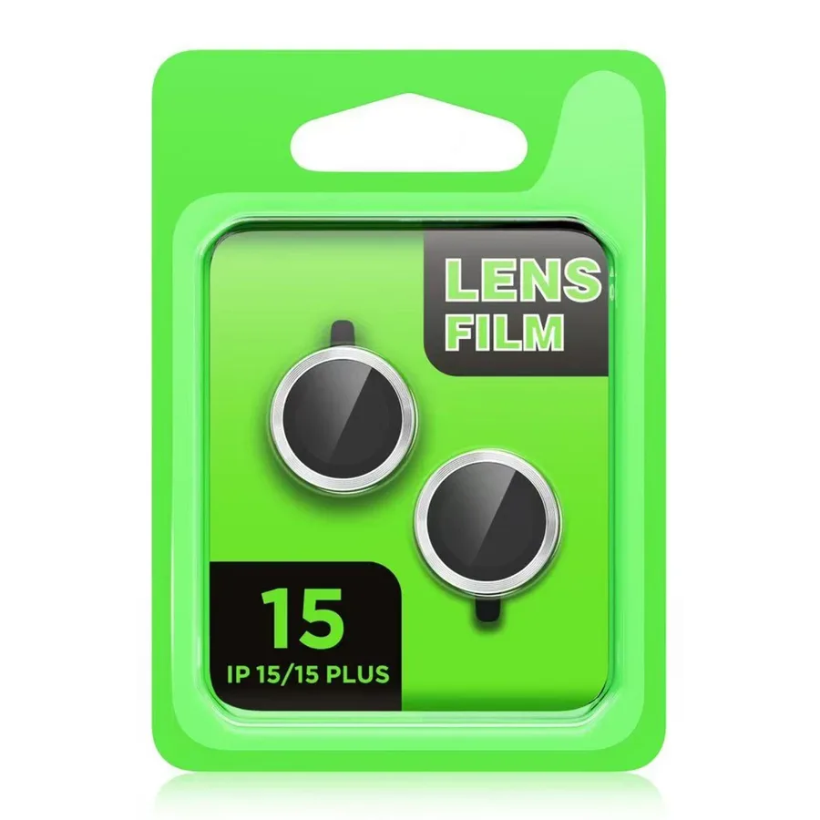 Apple iPhone 15 Uyumlu Raze Metal Kamera Lens - Siyah