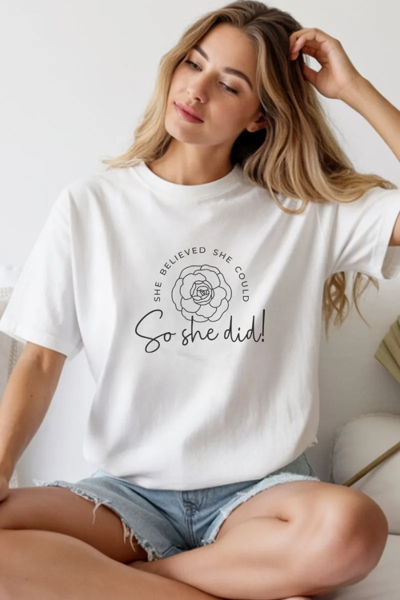 Unisex Oversize 24/1 Penye DTF Baskılı Tişört - DTF261
