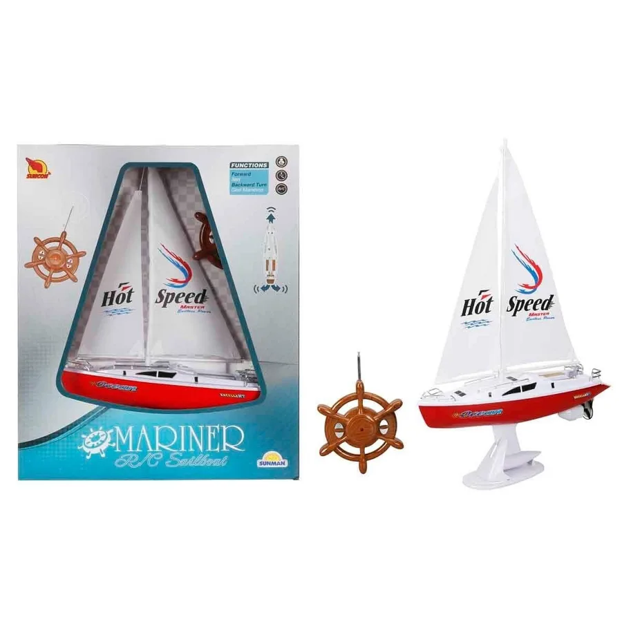 2141 Sun-Rst-Snc-R C Tekne Yelkenli Yarım Fonk 38cm
