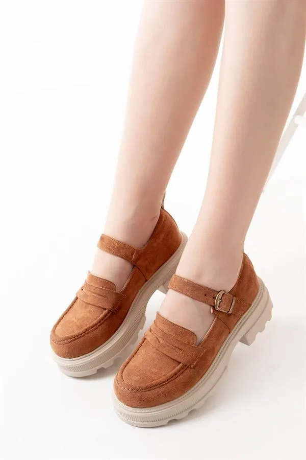 Kadın Casual Loafer Tabanlı Ayakkabı Ayakkabı Süet Davet Yüksek
