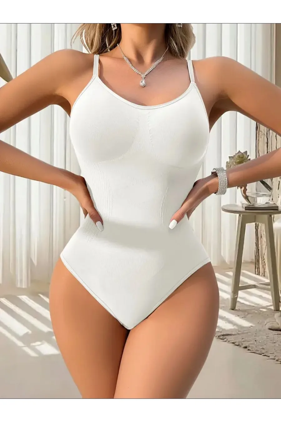 Zıbın Korse İncelten 2 Beden Toparlayan Alt Tarafı Çıtçıtlı Seamless 9051 Beyaz