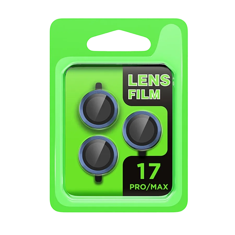 Apple iPhone 17 Pro Uyumlu Raze Metal Kamera Lens - Koyu Mavi