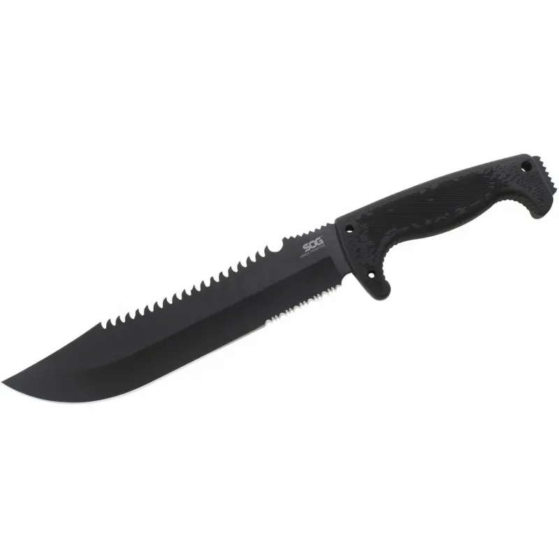 Sog F03T Kamp Tırtıklı Testereli Outdoor  / Bıçak 39 cm - Kauçuk Saplı