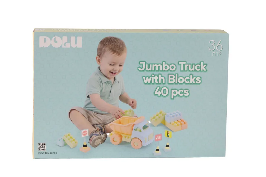 5219 Oyuncak Jumbo Kamyon Ve Bloklar 40 Parça