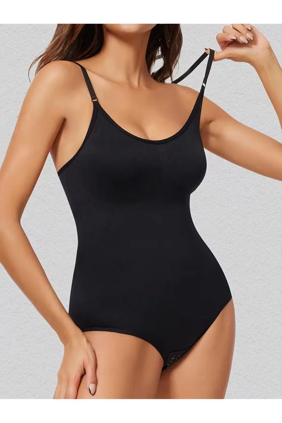 S&W Sweet Women Kadın Siyah Dikişsiz Çıtçıtlı Toparlayıcı Body Korse 9051