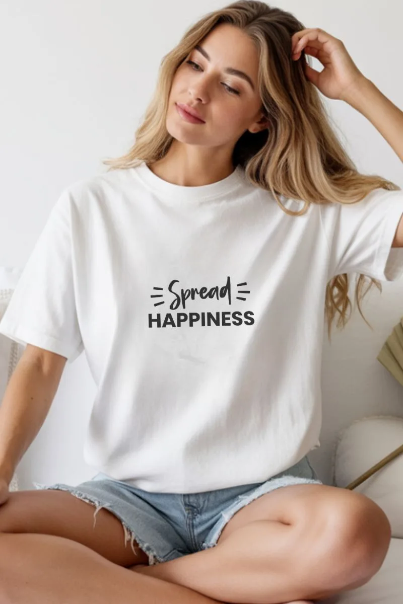 Unisex Oversize 24/1 Penye DTF Baskılı Tişört - DTF266