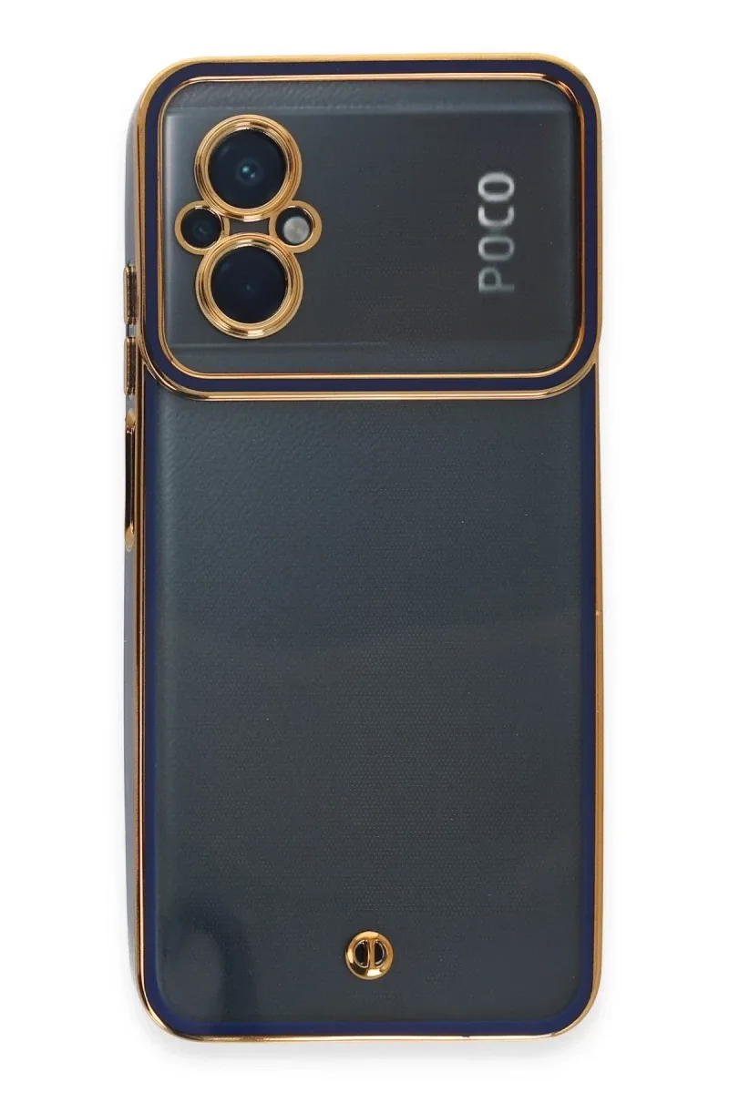 Xiaomi Poco M5 Uyumlu Kılıf Liva Lens Silikon - Mavi