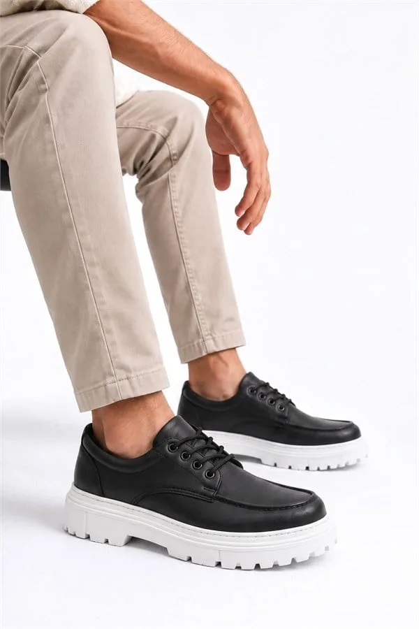 Erkek Casual Bağcıklı Ayakkabı Ayakkabı Dengeli Klasik Modern Cilt
