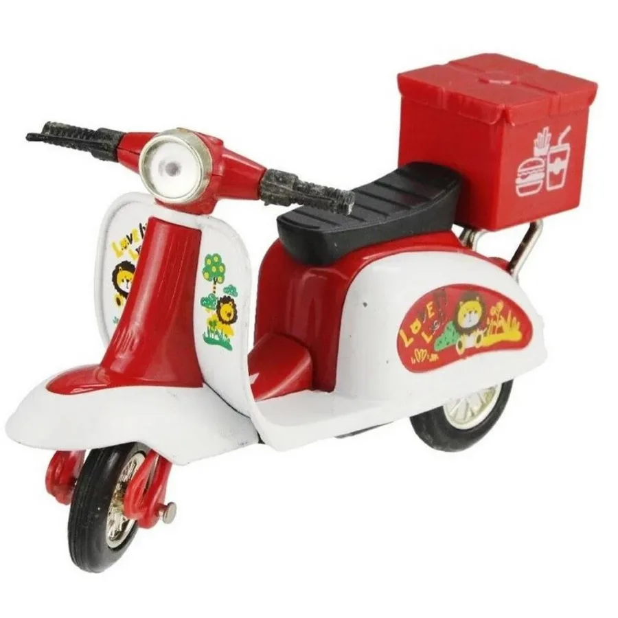 Çek Bırak Metal Vespa Motor  Cm - FY361A-D - Kırmızı - 1 ADET