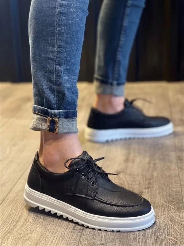 Erkek Casual Ofis Bağcıklı Ayakkabı Ayakkabı Dengeli Klasik Cilt