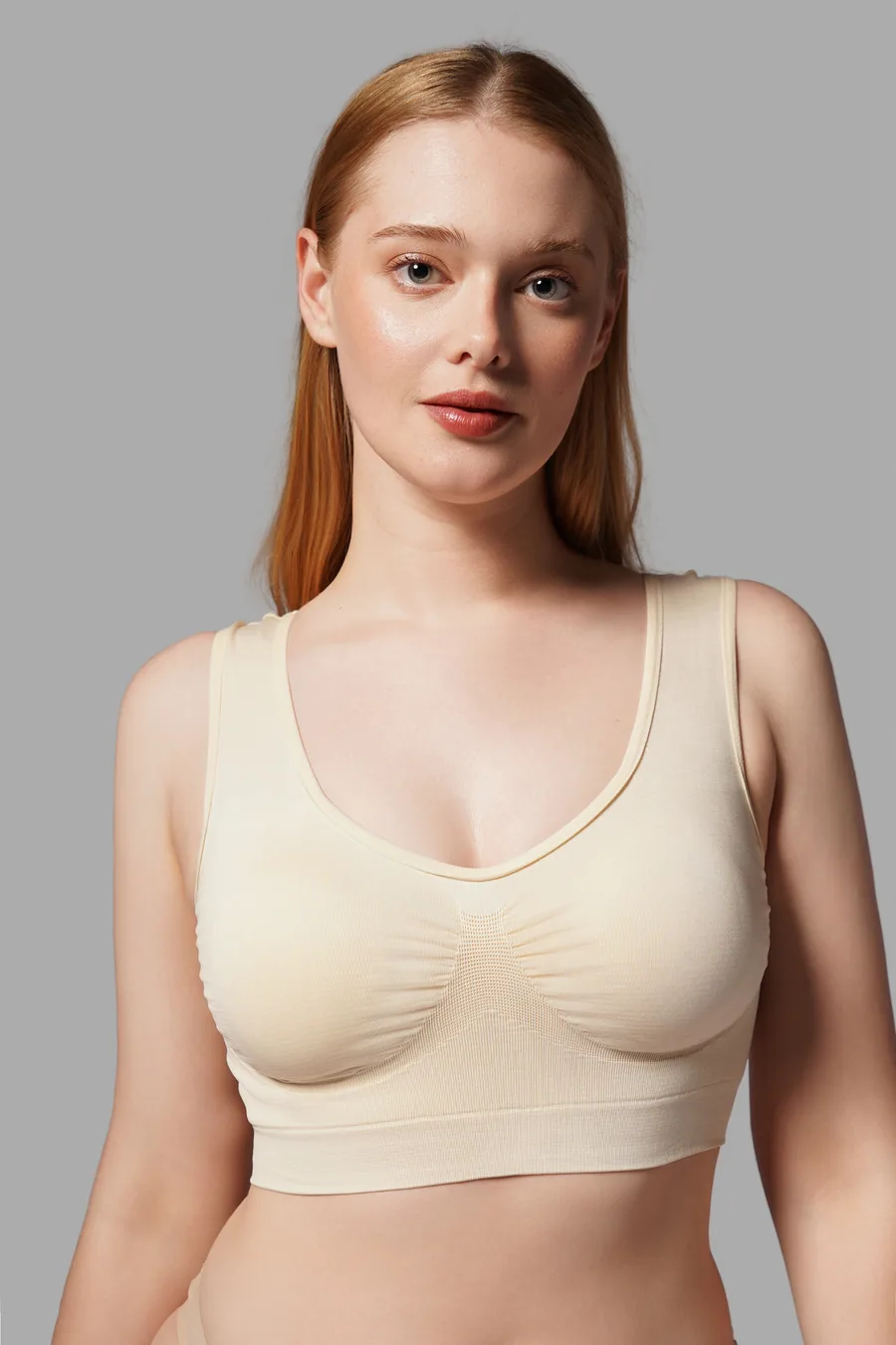 Toparlayıcı Sıkılaştırıcı Kalın Askılı Pedli Büstiyer 5040 Bej