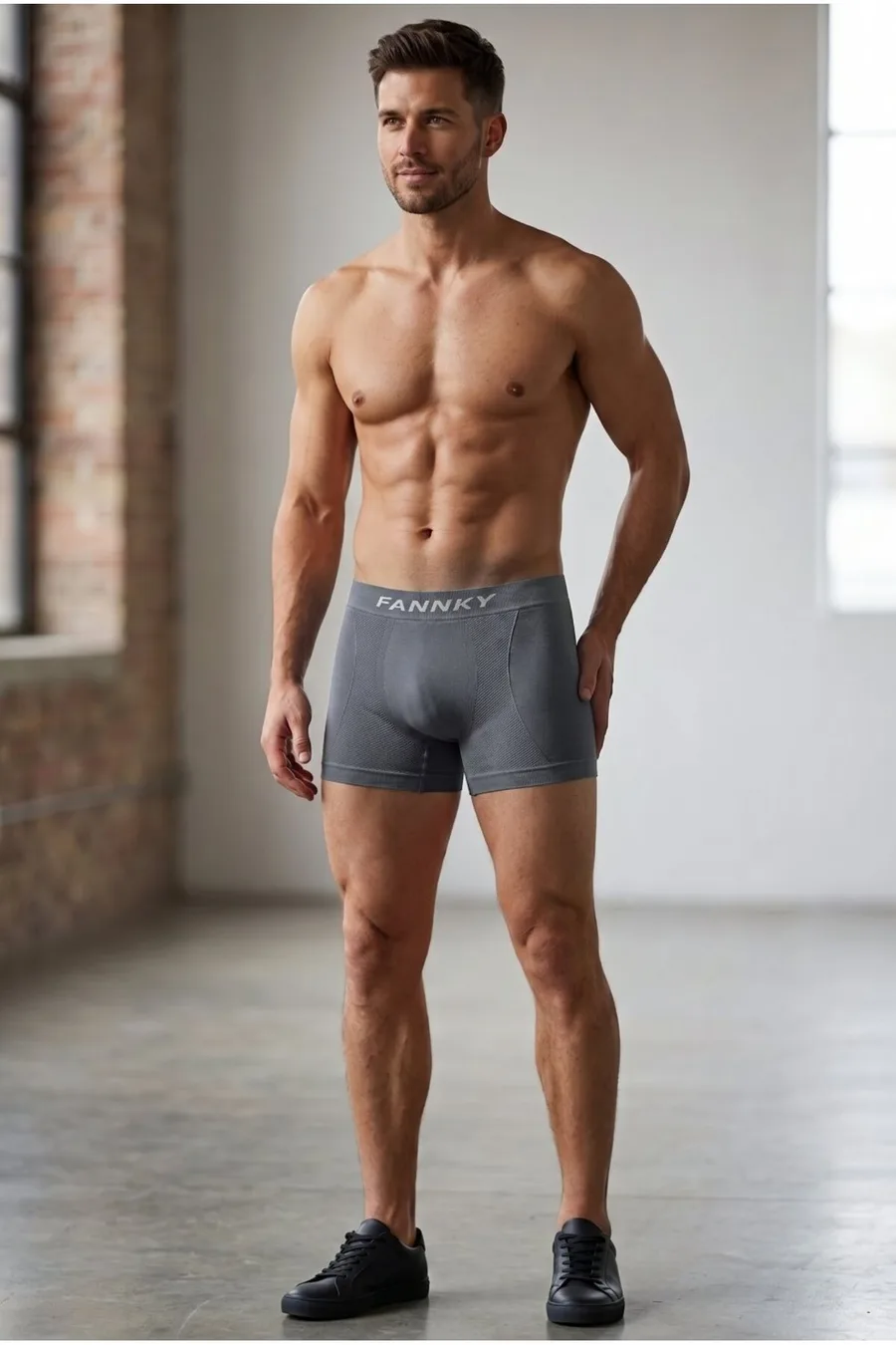 Erkek Trend Nefes Alan Relaxed Gri Boxer