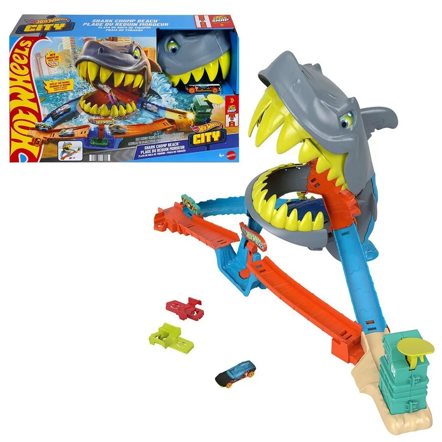 JHL96 Hot Wheels City Köpekbalığı Sahil Saşı Oyun Seti