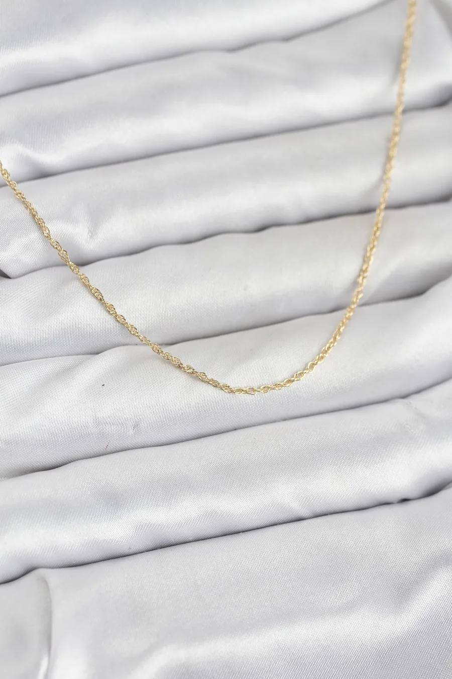 CM 14K Gold Renk Burgu Model 60 cm Kadın Kolye