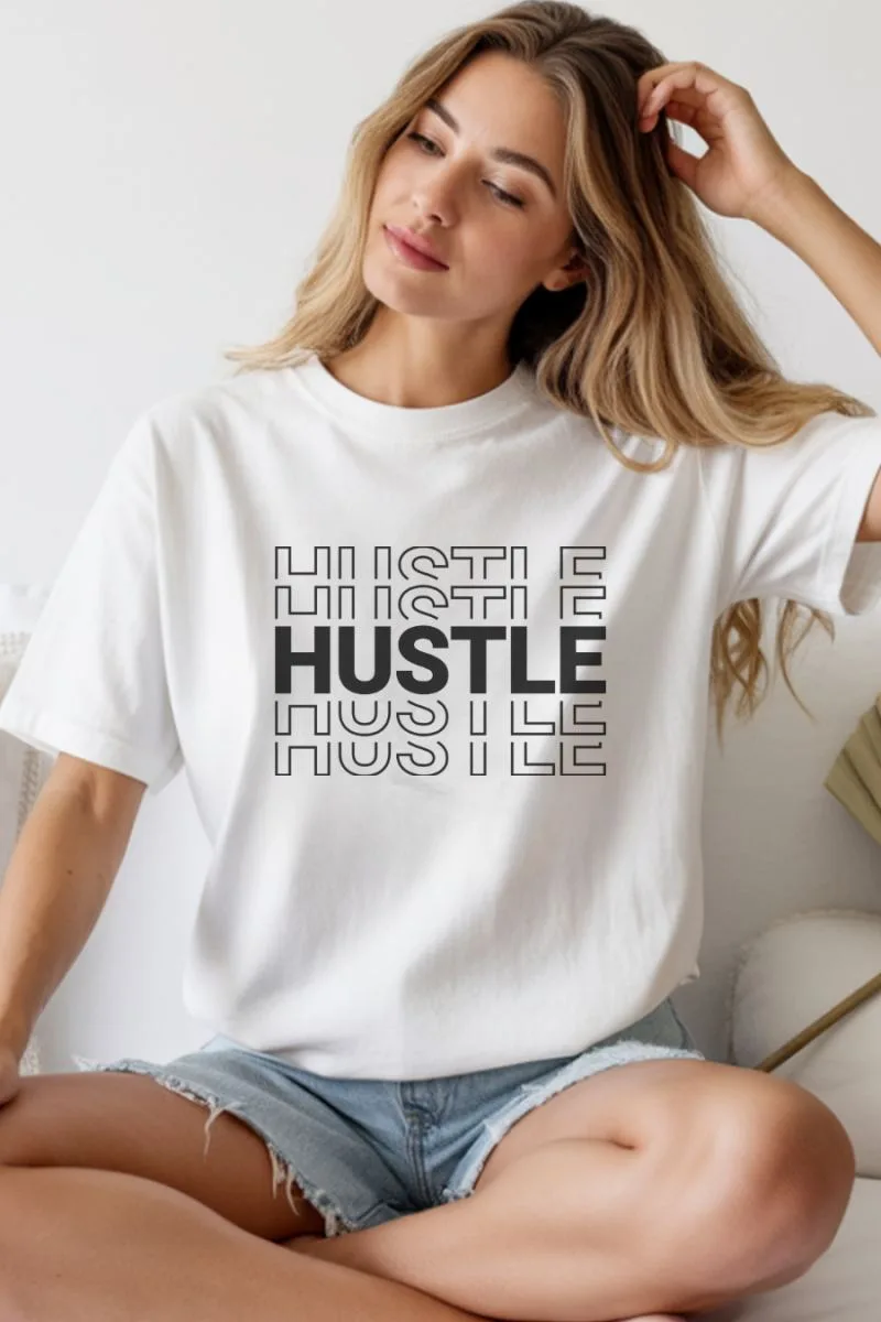 Unisex Oversize 24/1 Penye DTF Baskılı Tişört - DTF240