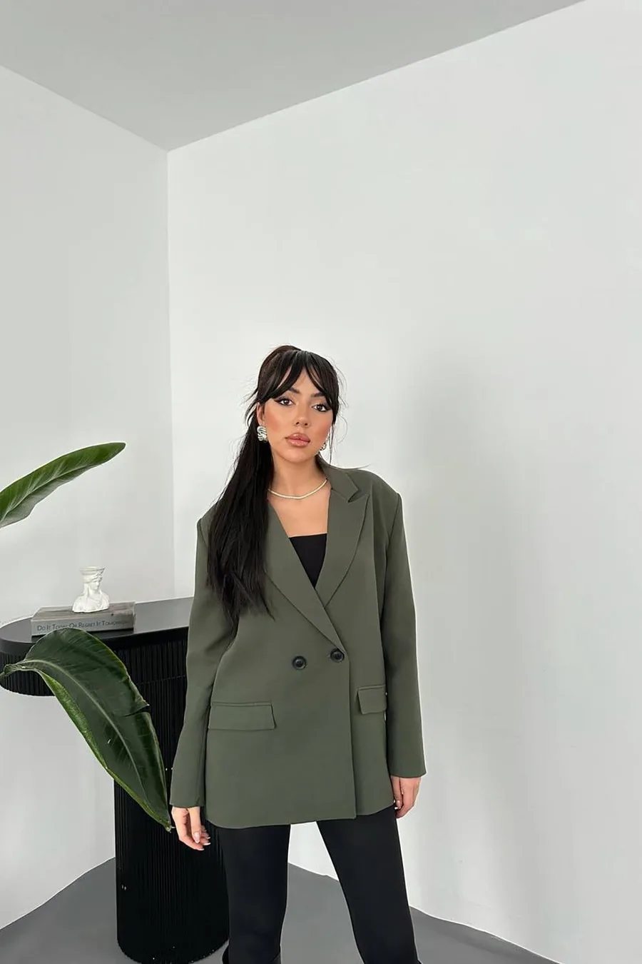 Haki Blazer Ceket