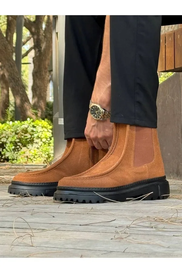 Erkek Koruma Bootie Fermuarlı Dengeli Bot Bot Kışlık Rahatlatıcı &