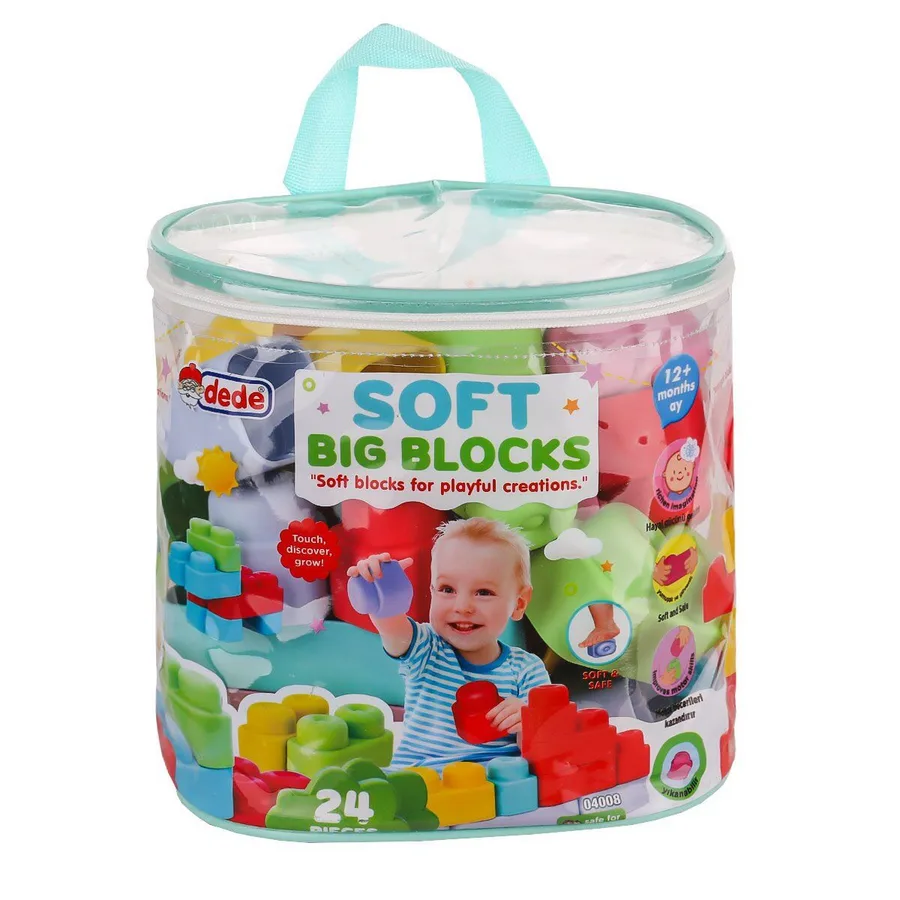 04008 Yumuşak Big Bloklar Çanta 24 Parça -Fent