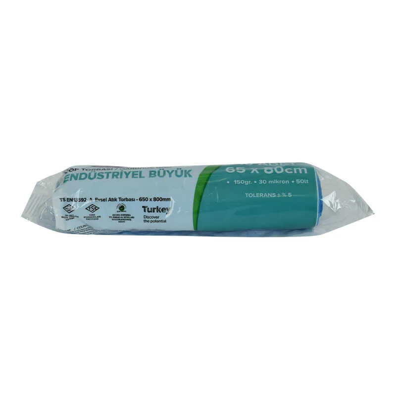 Torbası Büyük Boy 65x80Cm 150Gr 30Mikron 50Lt Mi Rulo 10 Adet