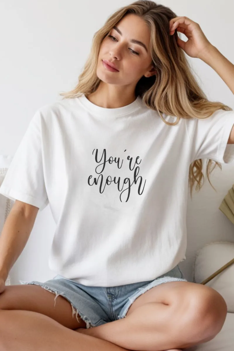 Unisex Oversize 24/1 Penye DTF Baskılı Tişört - DTF276