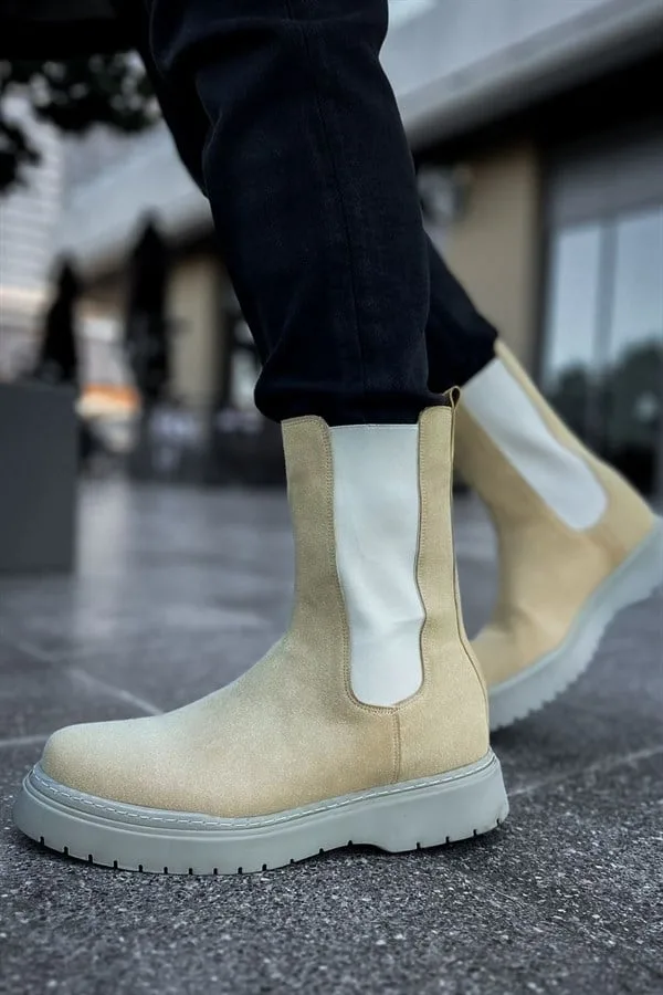Erkek Dayanıklı Bootie Fermuarlı Rahat Bot Bot Süet Kışlık &