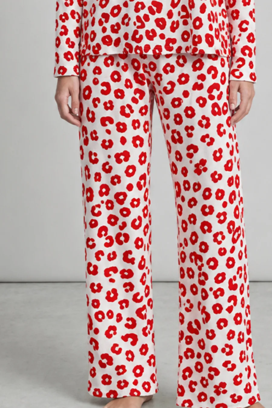 Kadın Comfort Esnek Kırmızı Pijama Takımı 4686