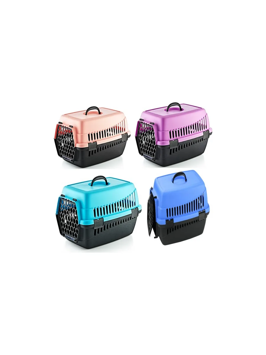 Plastik Kedi Köpek Taşıma Çantası 49*35*32,5 cm Karışık Renklerde