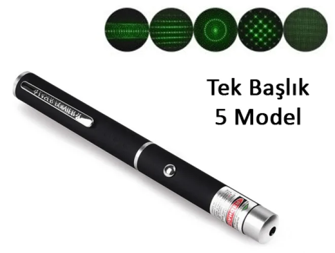Yeşil  500 mW 15 Km Etkili (Tek Başlık 5 Model)