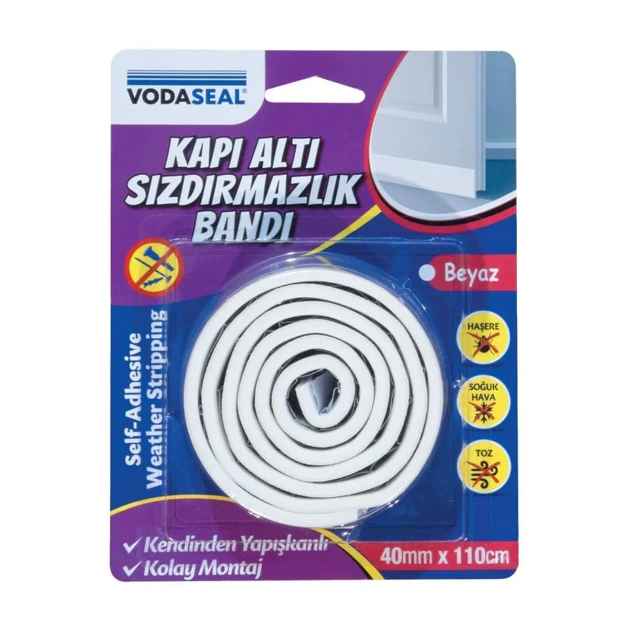 Kapı Altı Sızdırmazlık Bandı 40 mm 110 cm Beyaz