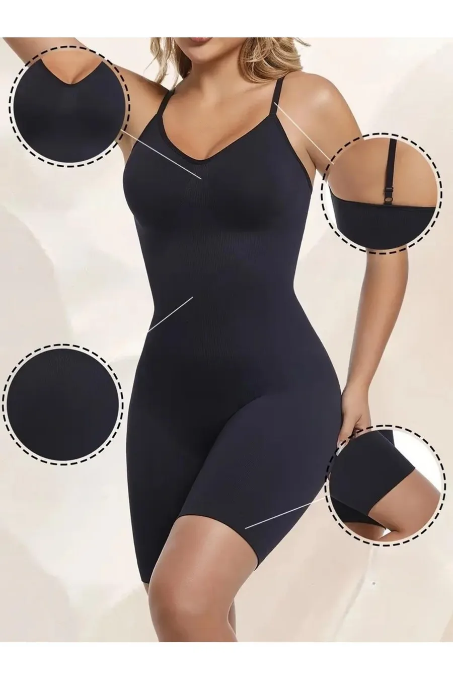 toparlayıcı yüksek bel tam boy body 9050 Siyah