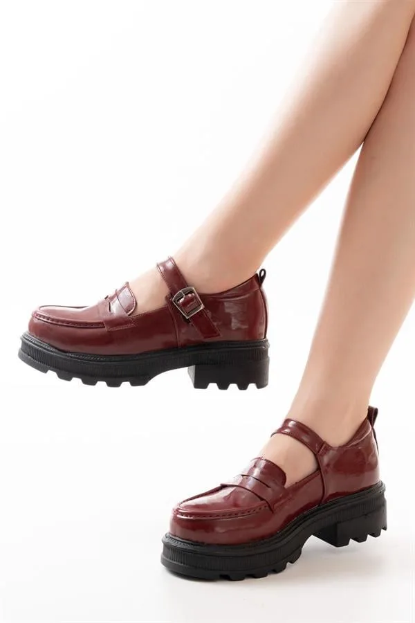 Kadın Casual Loafer Tabanlı Ayakkabı Ayakkabı Rugan Rahatlatıcı Yüksek