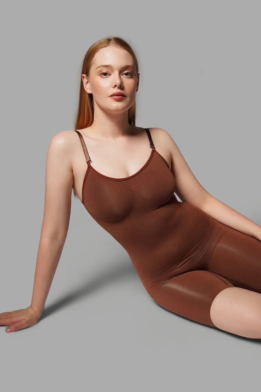Tam Boy Tüm Vücut Korsesi Seamless 9050 Kahverengi
