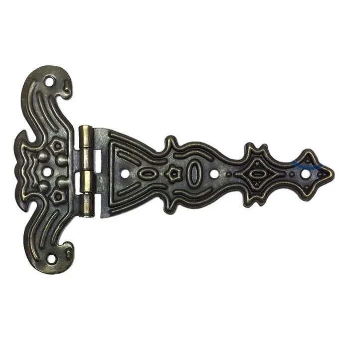 Dekoratif,  Tek Kuyruklu Menteşe - 69x102 mm, Büyük, Antik, 1 Adet