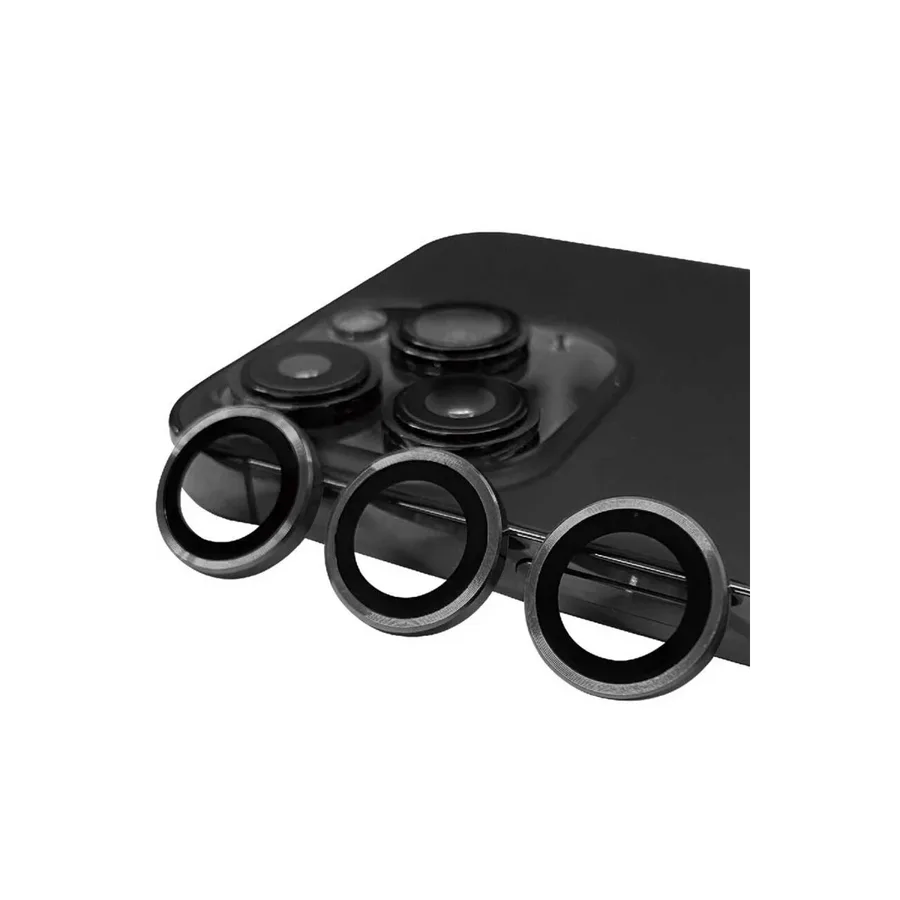 Apple iPhone 13 Pro Max Uyumlu Raze Metal Kamera Lens - Gri