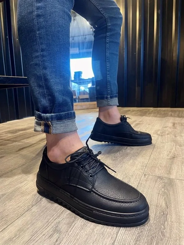 Erkek Casual Yumuşak Bağcıklı Ayakkabı Ayakkabı Dengeli Klasik Cilt