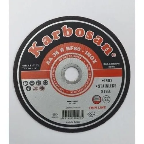 İnox Kesici 180X1,9X22,23 mm