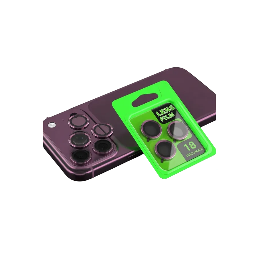 Apple iPhone 18 Pro Max Uyumlu Raze Metal Kamera Lens - Bordo