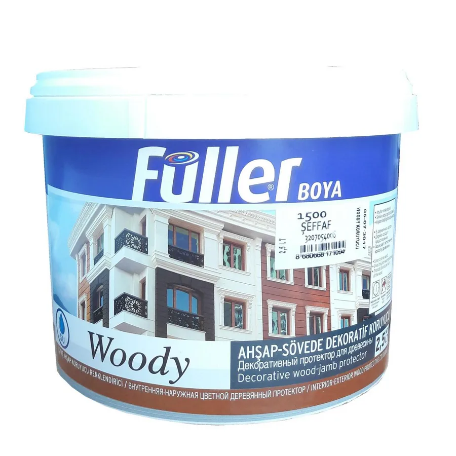Woody Su Bazlı Şeffaf Vernik 2,5 Litre