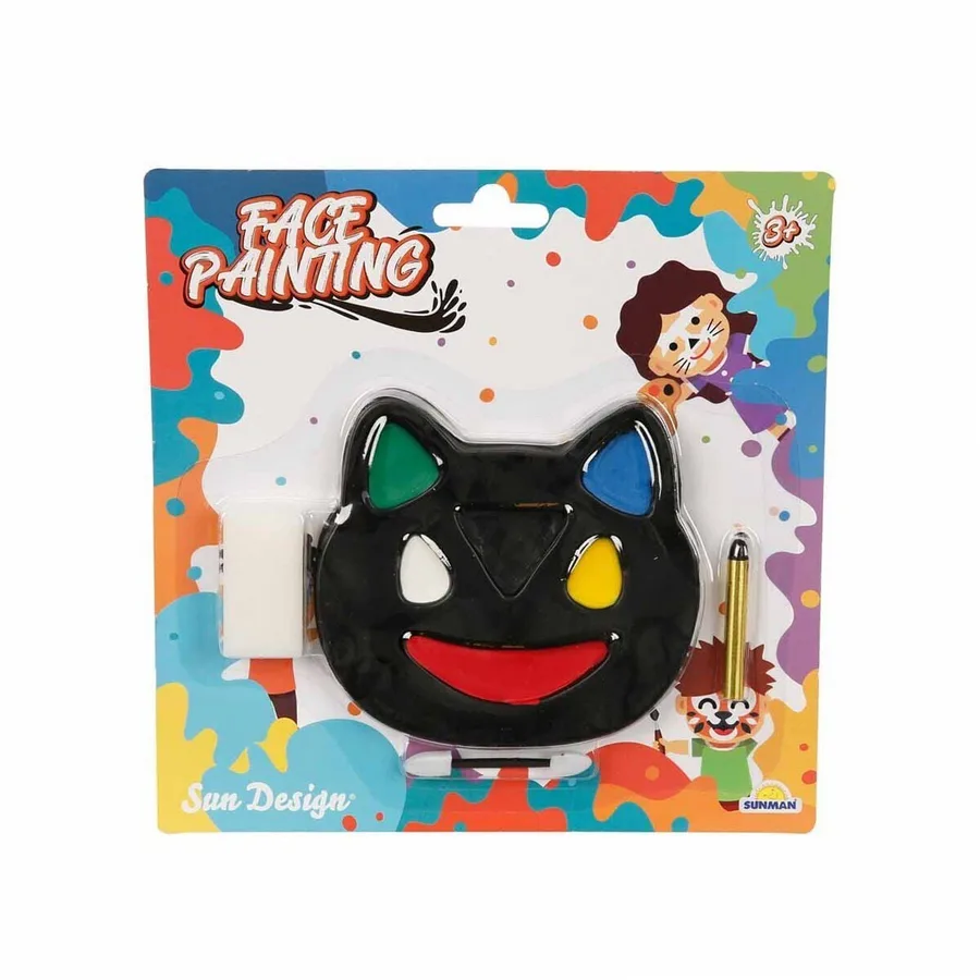 2591 Sun-Rst-Sdn-Yüz Boyası 1 Kalemli 6 Renkli Kedi Şkl Krtl