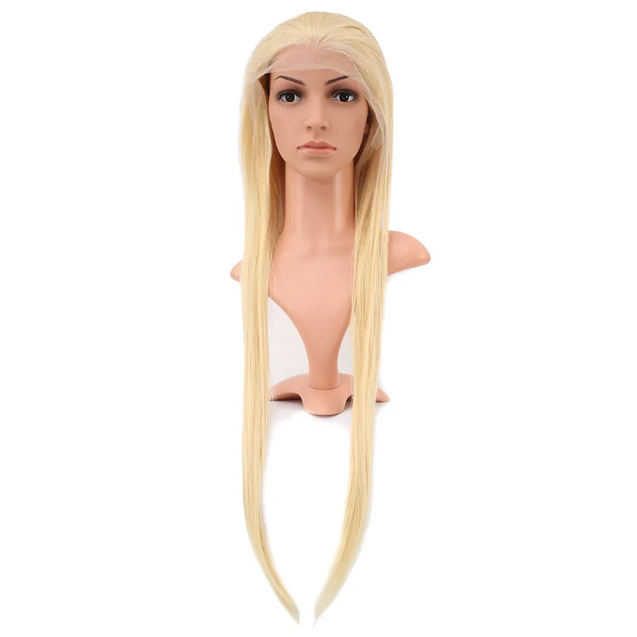 Gerçek Front Lace Düz Platin Tül Peruk / 85/90cm