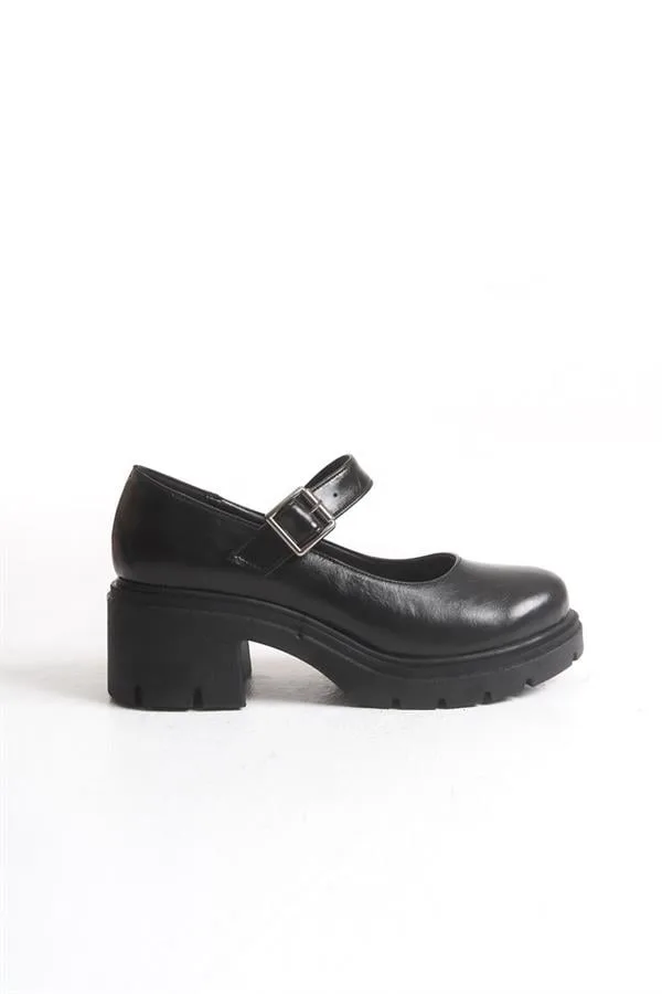 Kadın Casual Loafer Tabanlı Koruma Ayakkabı Ayakkabı Tokalı Kırışık Rugan Yüksek