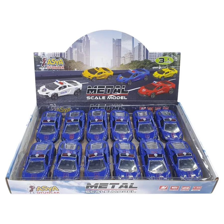 Çek Bırak Metal Araba Lamborgini - ILK004 - Jandarma - 1 ADET