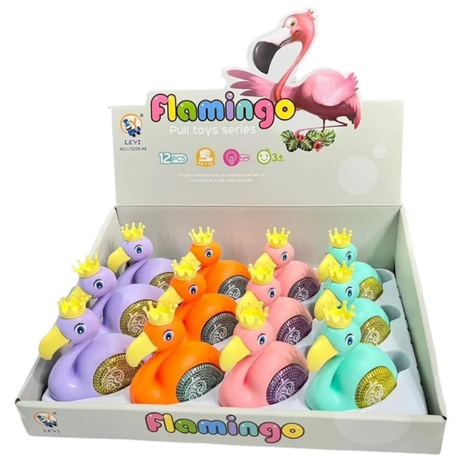 Ly2226-A9 - Sevımlı Flamingo Kurmalı Işıklı - 1 Adet