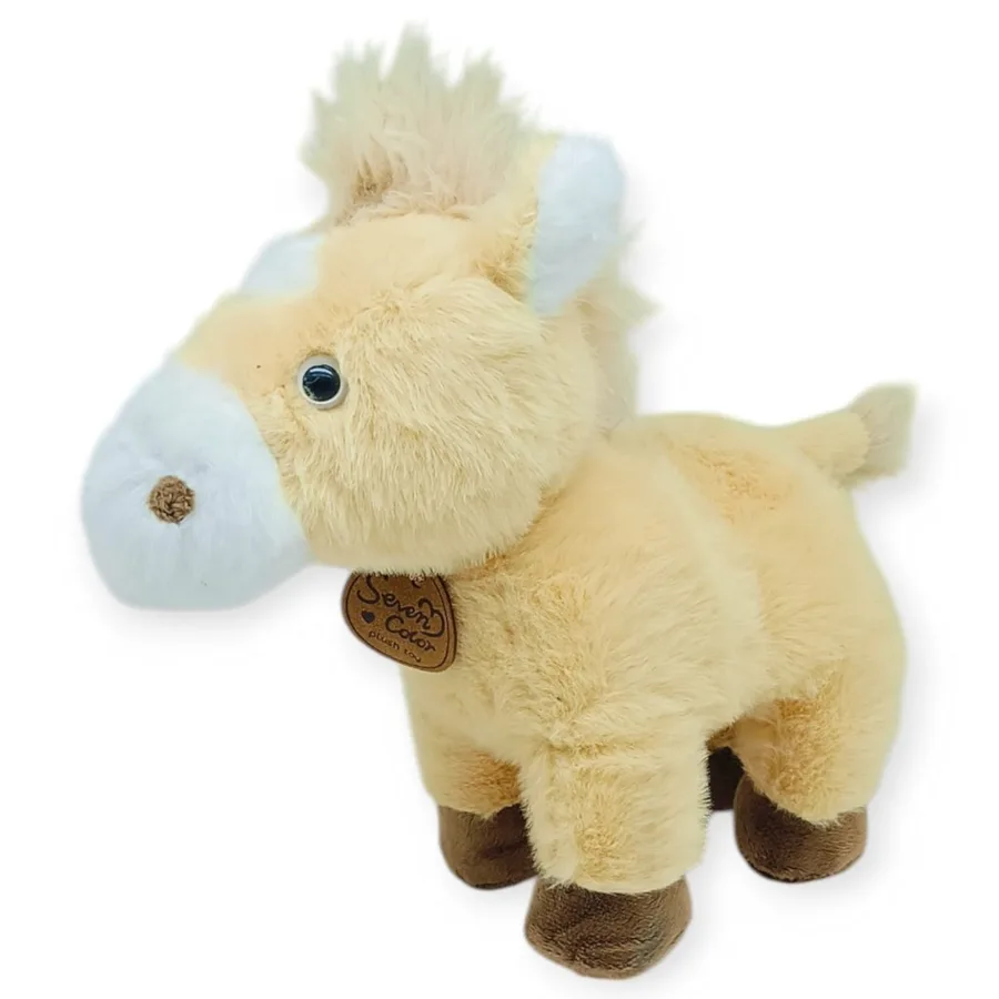 Peluş Hayvanlar Sesli 30 cm At - Açık Kahverengi - 1 ADET