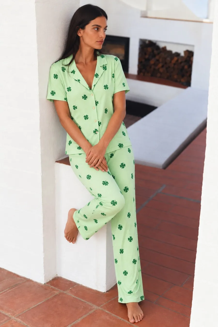 3 Adet Kadın Kısa Kol Comfort Pijama Takımı Pembe