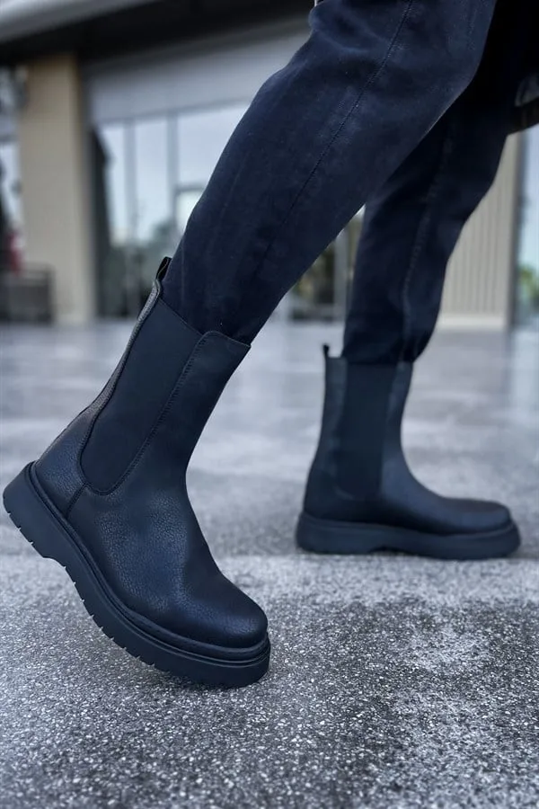 Erkek Dayanıklı Bootie Fermuarlı Dengeli Kaymaz Bot Bot Kışlık &