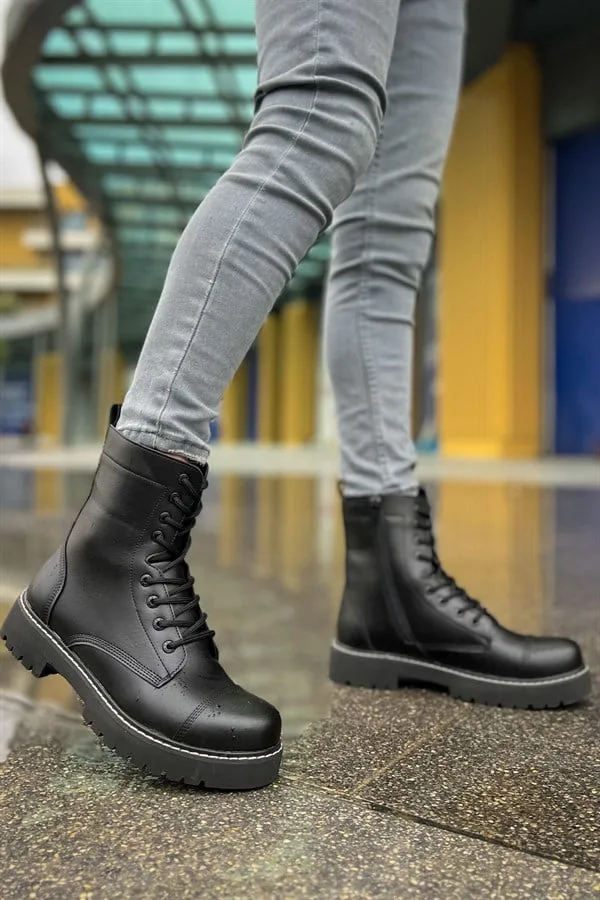 Erkek Dayanıklı Bootie Fermuarlı Dengeli Rahat Bot Bot Kışlık &