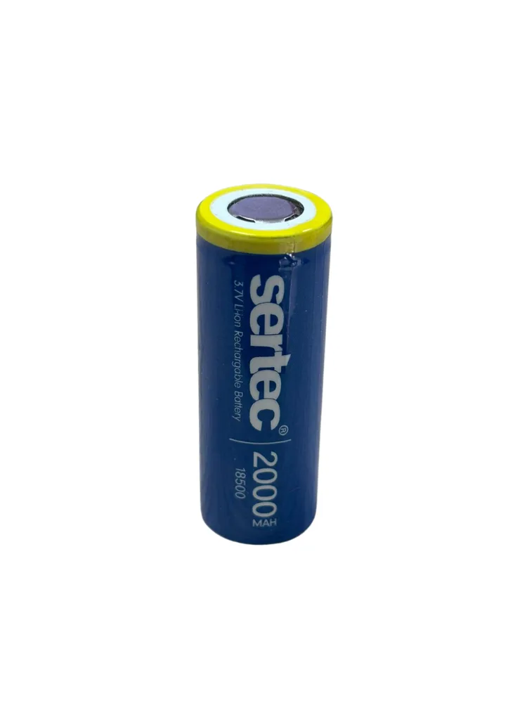 Sertec 3.7V Li-ion 18500 2000 mAh 3C Şarjlı Pil