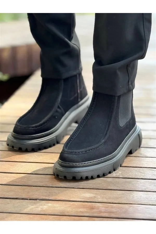 Erkek Koruma Bootie Fermuarlı Dengeli Bot Bot Modern Kışlık &