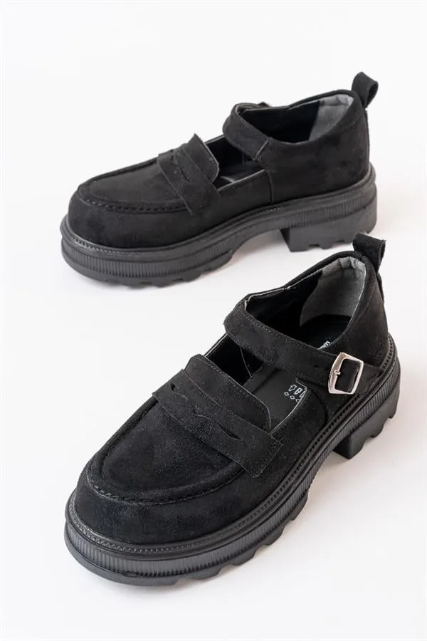 Kadın Casual Loafer Günlük Tabanlı Ayakkabı Ayakkabı Süet Yüksek